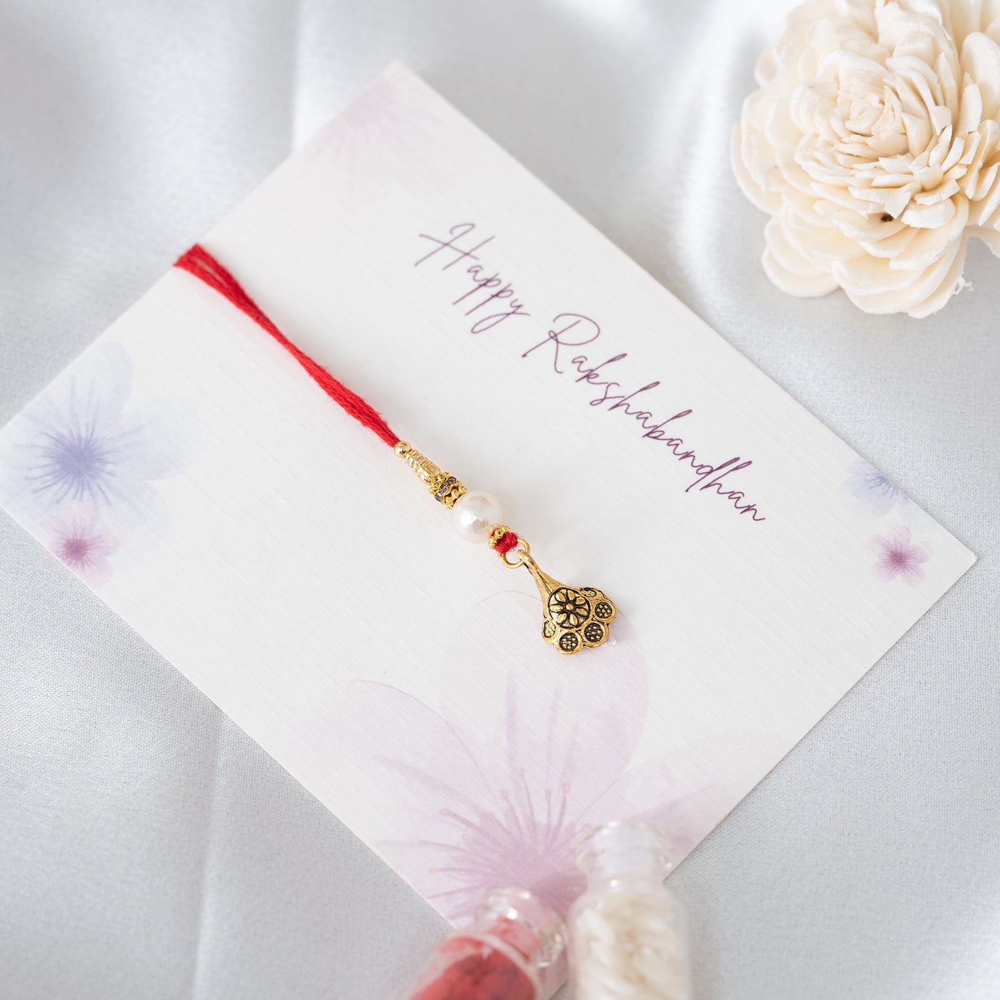 Minimal Aesthetic Lumba for Sister. Set of 4 With Roli Chawal Set